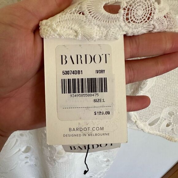 Bardot Women's Indra Ivory Crochet Lace Midi Dress - Picture 8 of 13